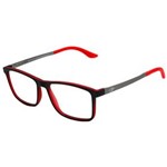 Ficha técnica e caractérísticas do produto Óculos de Grau Mormaii Nagoia Aluminium Preto & Vermelho Lente 5,4 Cm