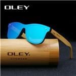 Ficha técnica e caractérísticas do produto Oley Óculos de Bambu Colorido de Sol dos Homens Clássico Quadrado