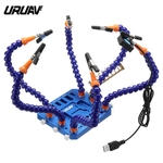 Ficha técnica e caractérísticas do produto Original URUAV Tophand estação de solda de seis braços Ferramenta multifuncional w / USB Fan XT30 XT60 Plug Pad para RC Drone