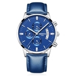 Ficha técnica e caractérísticas do produto Ornamento de pulso luminoso Homens Elegante relógio de quartzo Negócios Estilo Aço Watchband