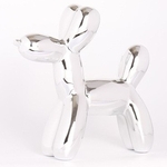 Ficha técnica e caractérísticas do produto Ornamento Do Cão Balão De Cerâmica Mini Estatueta Animal Novidade Presentes Prata