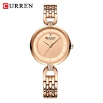 Ficha técnica e caractérísticas do produto Ouro Curren Women Watch Fahion Multifuntional Impermeável Relógios De Quartzo Rosa