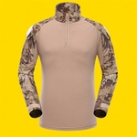 Ficha técnica e caractérísticas do produto Outdoor Sports militares de camuflagem caça roupa soldados de combate tático T-shirt t-shirt longos da luva de rã