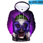 Ficha técnica e caractérísticas do produto HAO Palhaço fresco Joker Hoodie 3D impressão manga comprida Casual camisola Unisex pulôver Fashion hoodies and sweatshirts