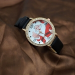 Ficha técnica e caractérísticas do produto Papai Noel relógio da correia do relógio presente Hot venda Personalidade dom criativo de Natal de mesa relógio Quartz