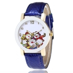 Ficha técnica e caractérísticas do produto Papai Noel relógios forma das mulheres relógios de 2019 estudantes de mesa cartoon crianças homens e mulheres de couro relógio de quartzo relógio