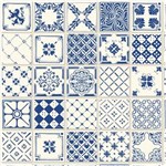 Ficha técnica e caractérísticas do produto Papel de Parede Adesivo - Azulejo Português - 308ppz