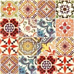 Ficha técnica e caractérísticas do produto Papel de Parede Adesivo Azulejo Vintage