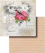 Ficha técnica e caractérísticas do produto Papel Scrapbook Dupla Face Pássaro e Rosas LSCD-273 - Litocart - Litocart