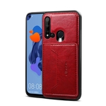 Ficha técnica e caractérísticas do produto LOS Para HUAWEI NOVA 5I-P20 LITE 2019 Retro PU carteira de couro Cartão de Suporte Suporte antiderrapante à prova de choque caso de telefone celular