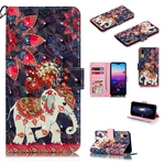 Ficha técnica e caractérísticas do produto Mobile phone cover Para HUAWEI P20 3D colorido pintado PU Caso suporte Carteira Telefone fecho magnético com cordão