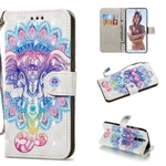 Ficha técnica e caractérísticas do produto Para HUAWEI Honor 8X 3D colorido pintado Caixa do telefone do fecho magnético PU com cartão Slots Suporte Lanyard Redbey