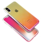 Ficha técnica e caractérísticas do produto Para iPhone X / XS Luxo Elegante PC Gradiente Transparente Phone Case tampa traseira