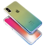 Ficha técnica e caractérísticas do produto Para iPhone X / XS Luxo Elegante PC Gradiente Transparente Phone Case tampa traseira Gostar