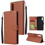 Ficha técnica e caractérísticas do produto Para Samsung A70 tipo carteira bolsa protectora PU de couro com fivela Posição & 3 Card Em estoque