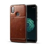 Ficha técnica e caractérísticas do produto Para Xiaomi 6X Retro PU Titular Carteira de couro pé antiderrapante à prova de choque caso de telefone celular