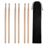 Ficha técnica e caractérísticas do produto 3 Pairs Maple 5A Drum Sticks Set + Velvet Bag