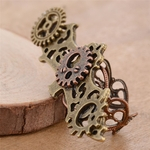 Ficha técnica e caractérísticas do produto Parte do relógio steampunk vintage engrenagens anel antigo cobre anéis jóias 7
