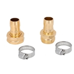 Ficha técnica e caractérísticas do produto 2Pcs FNPT + MNPT DN20 Female + Male Thread Hose Connector Water Pipe Fitting for Home Garden