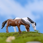 2pcs Miniatura Fada Jardim Cavalos Animais Micro Paisagismo Decoração Diy Ornamentos