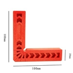 Ficha técnica e caractérísticas do produto 2Pcs / Set 90 graus L Quadrado ângulo direito da braçadeira de canto de fixação régua de Fixação