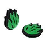 Ficha técnica e caractérísticas do produto 2 Piece Silicone Flame Tennis Raquete Amortecedor à Prova De Choque Damper Green