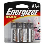 Ficha técnica e caractérísticas do produto Pilha Alcalina Aa 1,5v Energizer Max - Cartela com 4 Pilhas