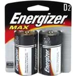 Ficha técnica e caractérísticas do produto Pilha Alcalina D 1,5V Energizer Max - Cartela com 2 Pilhas