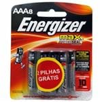 Ficha técnica e caractérísticas do produto Pilha Alcalina Energizer Max AAA Palito 8 Unidades 1025055