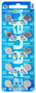 Ficha técnica e caractérísticas do produto Pilha Bateria 350, Relógio 1.55v Renata Original 10 Unid.