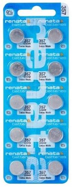 Ficha técnica e caractérísticas do produto Pilha Bateria 357, Relógio 1.55v Renata Sr44w Original 10 Unid.