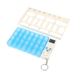 Ficha técnica e caractérísticas do produto Pill Box Timer Lembretes Digitais 7-Day Organizador Recipiente Destacável LED Light 4 Grupos Despertador W3924