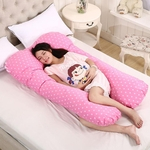 Ficha técnica e caractérísticas do produto BLU Pillow Multi-funcional para em forma de U Gestantes Side Pillow algodão Almofada Nap Pillow children & babies