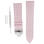 Ficha técnica e caractérísticas do produto Pin de substituição de banda de pulseira de relógio de pulso de couro artificial rosa 24mm