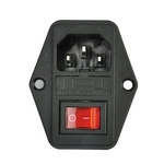 Ficha técnica e caractérísticas do produto 3 Pin IEC320 C14 AC Inlet Masculino Plug Power Tomada com fusível interruptor 10A 250V
