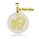 Ficha técnica e caractérísticas do produto Pingente Chow Chow Folheado Ouro com Acrílico