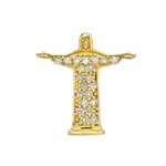 Ficha técnica e caractérísticas do produto Pingente Cristo Redentor em Ouro 18K(750). com Diamantes.