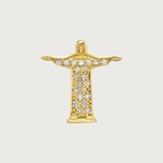 Ficha técnica e caractérísticas do produto Pingente Cristo Redentor em Ouro 18K(750). Com Diamantes.