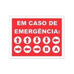 Ficha técnica e caractérísticas do produto Placa de Parede Decorativa: em Caso de Emergência