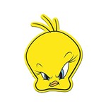 Ficha técnica e caractérísticas do produto Placa de Parede Looney Tunes Tweety Big Head Amarelo em Metal - 40x30 Cm