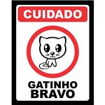 Ficha técnica e caractérísticas do produto Placa Gatinho Bravo - Legião Nerd