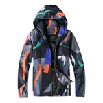 Ficha técnica e caractérísticas do produto BLU Plus Size Floral Hoodie impresso Casual Windproof Jacket Esportes exaurir para o Homem Windproof jacket