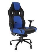 Ficha técnica e caractérísticas do produto Poltrona Gamer Giratória com Braço Linha Gamer Racing Azul - Design Office