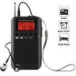 Ficha técnica e caractérísticas do produto Niceday Portátil AM FM Radio Banda Dois com Alarm Radio Stereo Relógio e Sleep Timer Digital Sintonia com 3,5 mm para auscultadores para Walking Jogging Camping