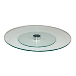 Ficha técnica e caractérísticas do produto Prato Giratório de Mesa Decorativo Vidro 8mm Temperado 50cm