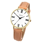 Ficha técnica e caractérísticas do produto Presentes ZL44-ja Moda Mulher Rel¨®gios macia PU Leather Watch Band Quartz Assista