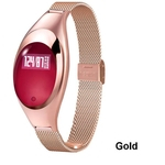 Pressão Presente da menina Luxo Mulheres Z18 relógio inteligente Moda Heart Rate Monitor inteligente Banda Sangue pedômetro Smartwatch para IOS Android