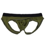 Ficha técnica e caractérísticas do produto Projeto Homens Masculino Super Fino respir¨¢vel underwear masculino Sexy Leaky Bundas Design T-Back Ex¨¦rcito Verde M