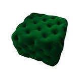 Ficha técnica e caractérísticas do produto Poltrona Pufão Pufe Puf Puff Banco Decorativo Quadrado Capitonê Suede Verde para Sala de Estar Recepção Quarto - DS Decor - Verde