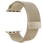 Pulseira Apple Watch Iwatch Milanese Loop Magnetica 42-38mm - Dourada Light - 42mm